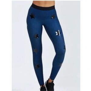 Ultracor Lux Ultra Navy Black Knockout Star Print Leggings